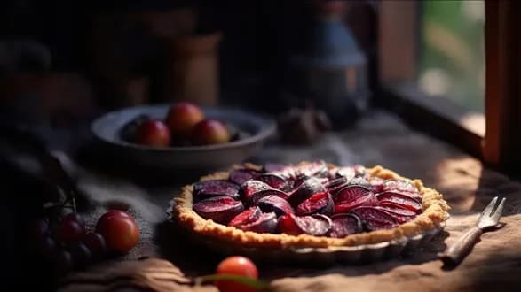 Kruche ciasto ze śliwkami