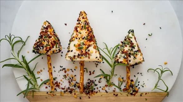 Wytrawne cake popsy w kształcie choinek