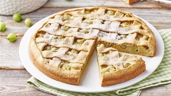 Agrestowe ciasto jogurtowe z płatkami owsianymi