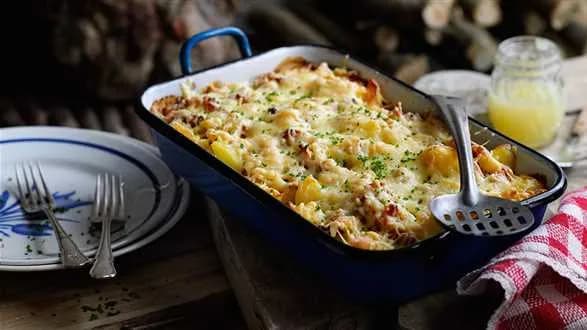 Makaron z musem jabłkowym