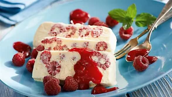 Parfait waniliowe z malinami (domowe lody)