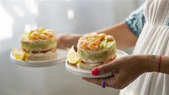 Minitorciki z krewetkami