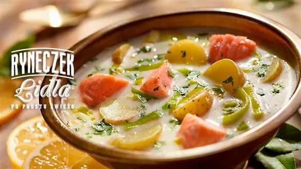 Zupa ziemniaczana z łososiem