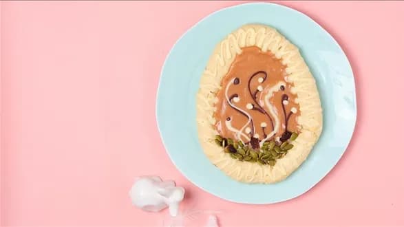 Mazurek z masłem orzechowym